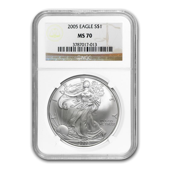 2005 Silver American Eagle MS-70 NGC 2005 Silver American Eagle MS-70 NGC